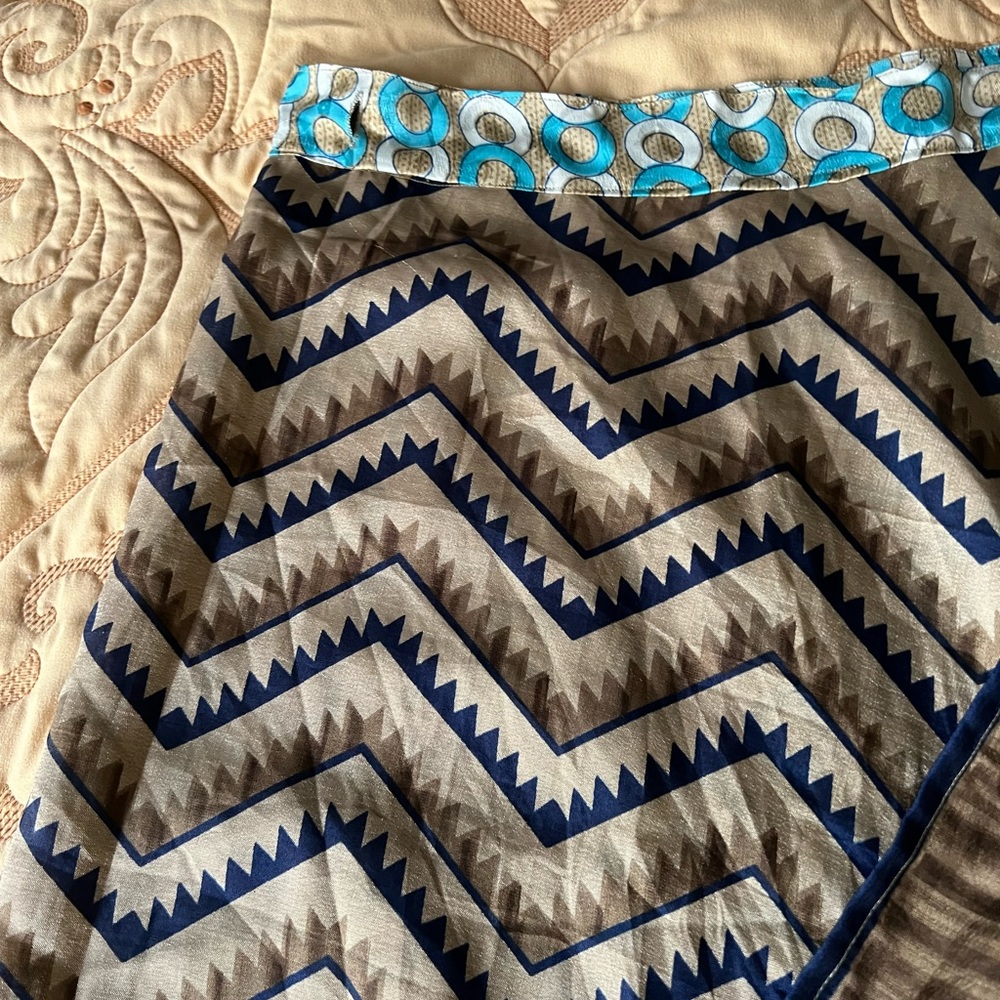 Silk wrap, reversible skirt